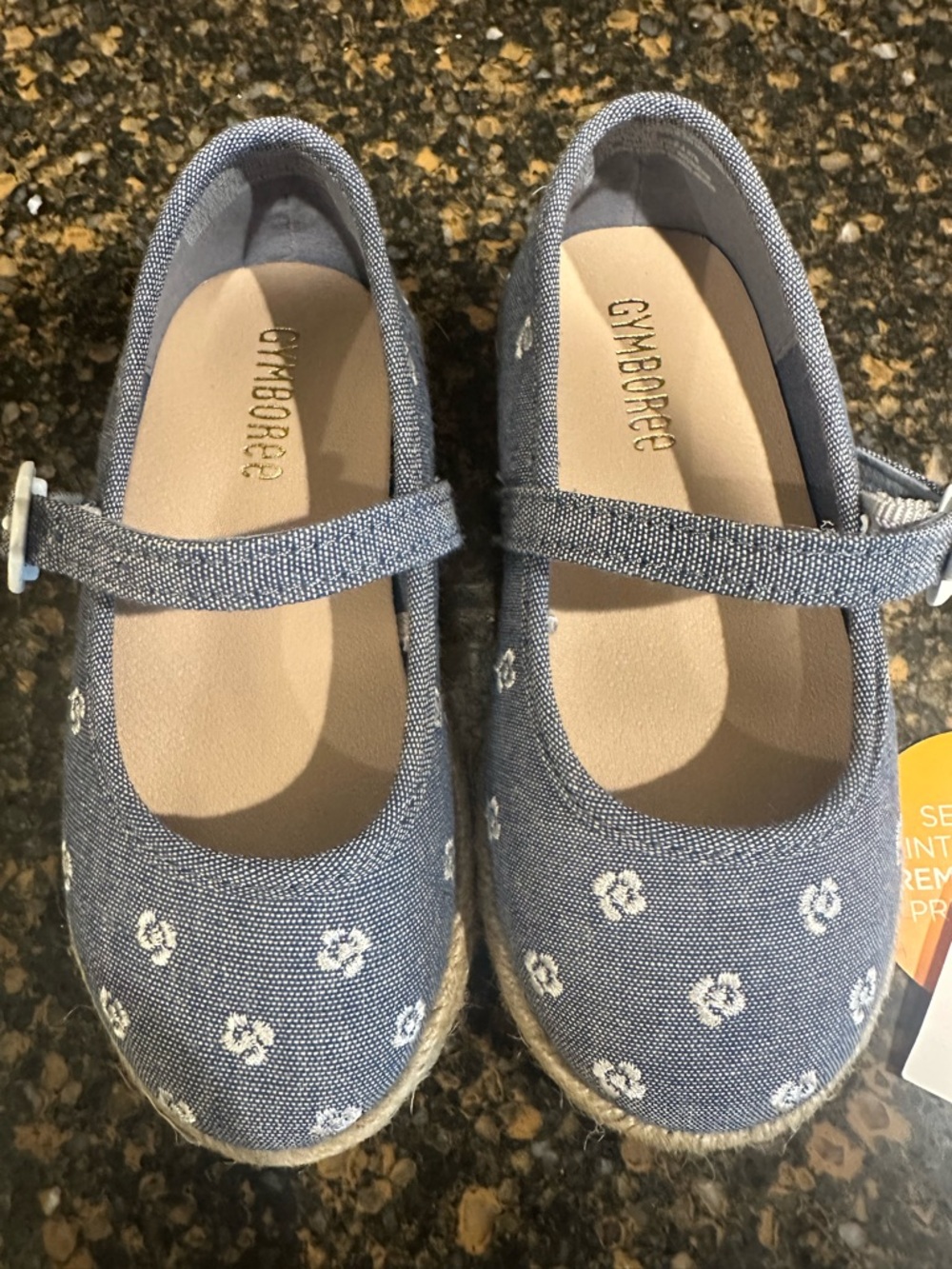 Gymboree Denim Blue Floral Mary Jane Shoes - Picture 7 of 10